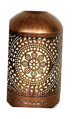 Difusor de Aceite Esencial Earnest Living 100 ml con Luz y Apagado Automático