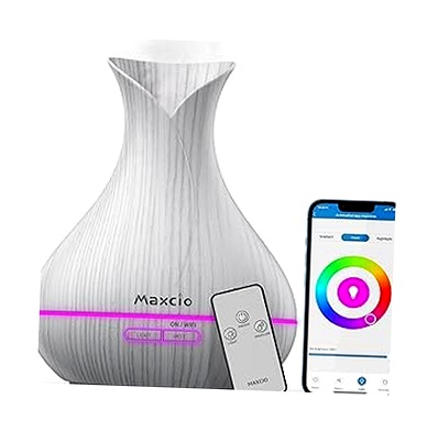 Difusor Aceites Esenciales WiFi Maxcio con Control Remoto y Alexa