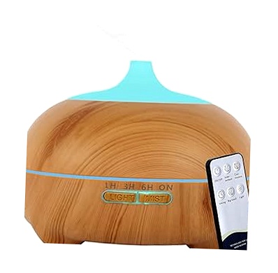 Hantoc Humidificador Ultrasónico 550ml con Control Remoto y Luz LED