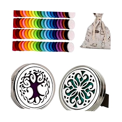 OOTSR Ambientador de Coche Difusor Aromaterapia Clip 2 Piezas
