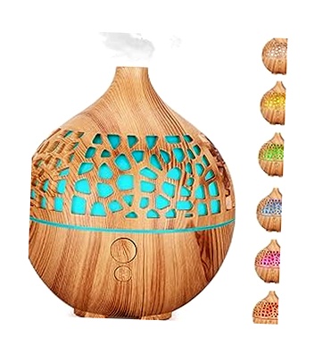 Bigqin Difusor de Aceites 180 ml con 7 Colores y Humidificador