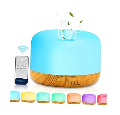 LOMUG Humidificador 450ML Ultrasónico Aromaterapia y 7 LED