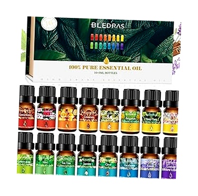 Bledras Kit 16 Aceites Esenciales para Aromaterapia y Regalos