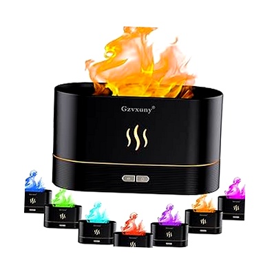Gzvxuny Difusor Aceites Esenciales Silencioso con Luces LED