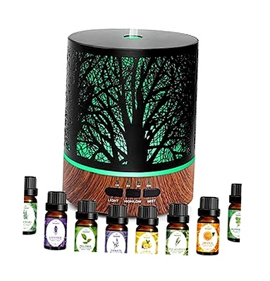 Difusor Ultrasónico de 300ml con 8 Aceites y Control Remoto