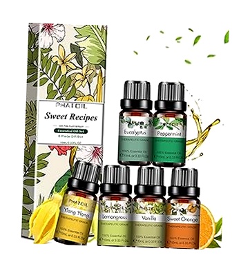 PHATOIL Aceites Esenciales 6 x 10ml para Aromaterapia y Difusor