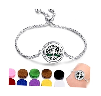 SIXDUTON Pulsera Aromaterapia Ajustable para Mujer y Hombre