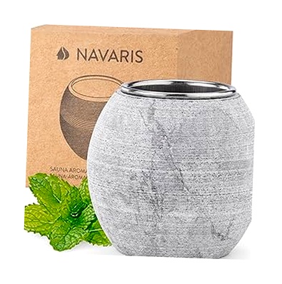Navaris Cuenco Esteatita para Sauna - Difusor de Aceites Esenciales
