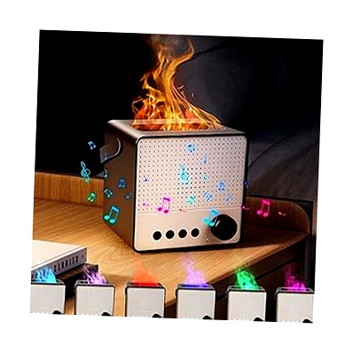 Difusor Euakee de Aromas con Efecto Llama y Altavoz Bluetooth