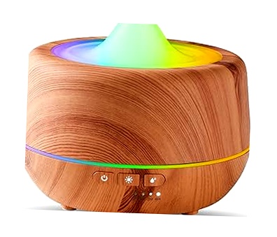 Difusor de Aceites Esenciales 500 ml con Luz LED y Timer