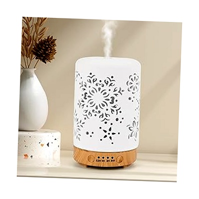 Humidificador Difusor de Aceites GuKKK 100 ml Cerámica LED Silencioso