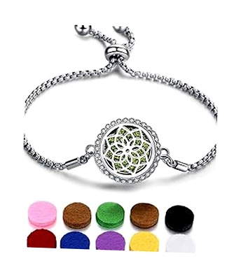 SIXDUTON Pulsera Aromaterapia Ajustable para Mujer sin Ansiedad