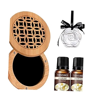 Difusor de Piedra Aromática con 2 Aceites Esenciales Aromaterapia