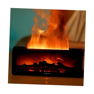 Difusor de chimenea 3D con control remoto y 150 ml de aroma negro